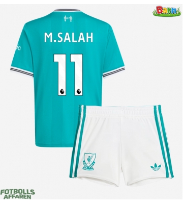 Liverpool Mohamed Salah #11 Tredjeställ Barn 2025-26 Kortärmad (+ Korta byxor)